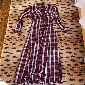 zara woman flannel dress